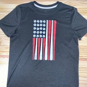 BCG Boys Flag Baseball Shirt Dri-Fit Youth Medium